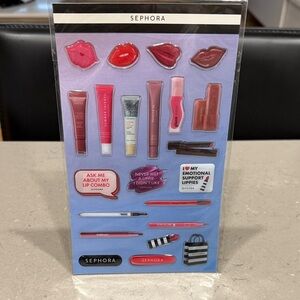 Sephora Beauty Puffy Sticker Sheet.  New/Unopened